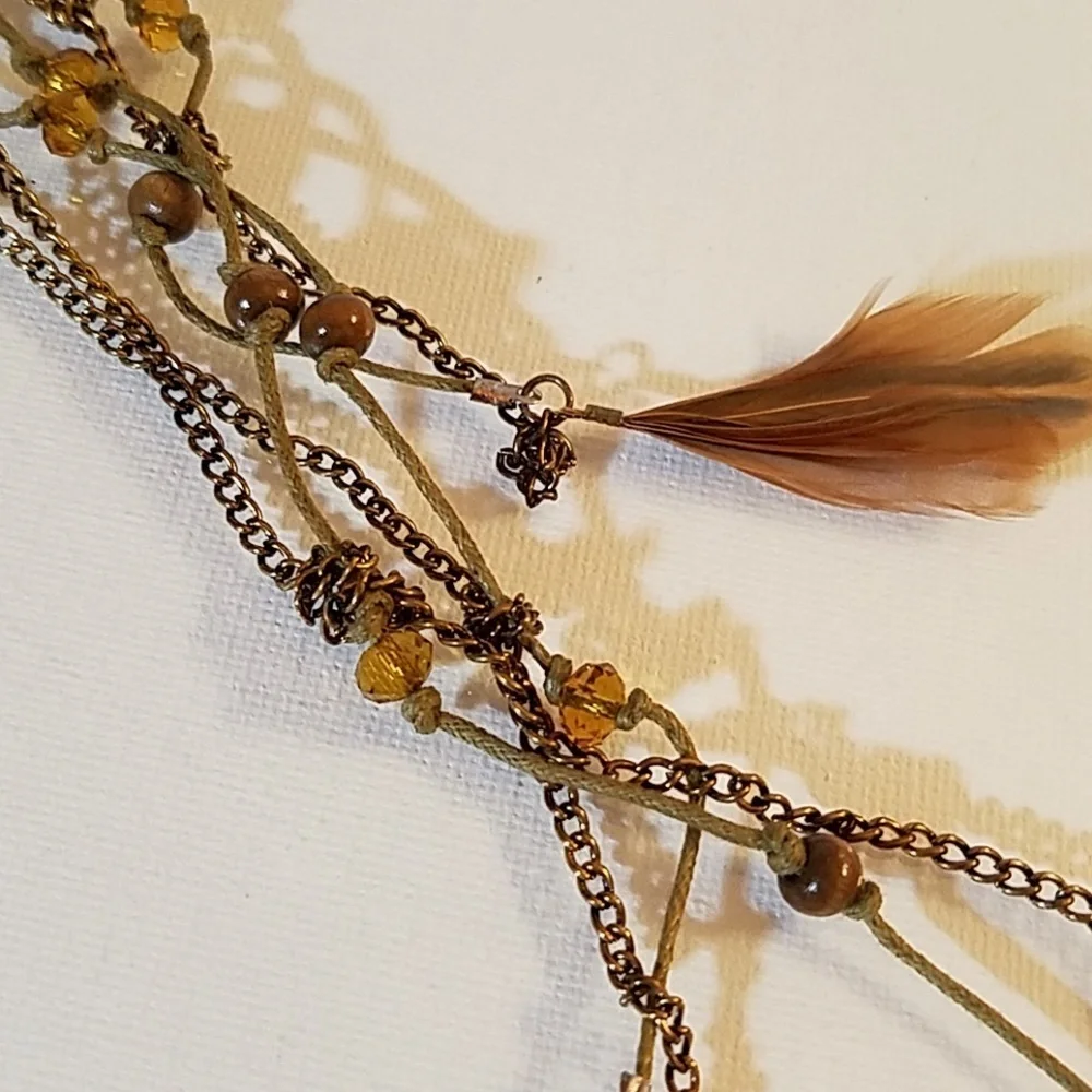 Feather Beaded Hair Accent Jewelry
